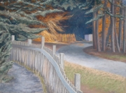 Fence on Fire 15 x 21 by Tim Brody